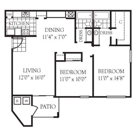 Cartier Floor Plan Cartier- 2x2 960